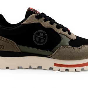NORTH SAILS 827 Herren Sneaker Stoff Wildleder Schwarz