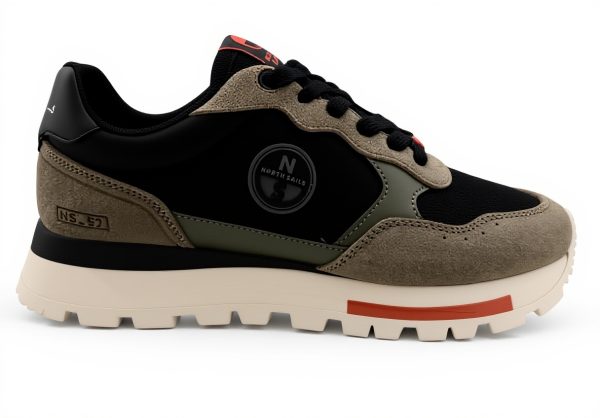 NORTH SAILS 827 Herren Sneaker Stoff Wildleder Schwarz