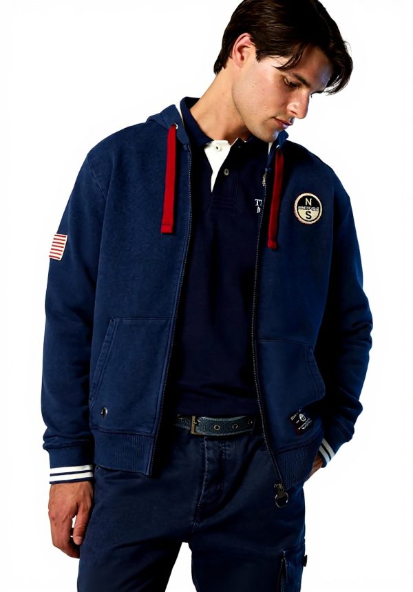 NORTH SAILS Archiv-Sweatshirt Kapuzenpullover Bio-Baumwolle