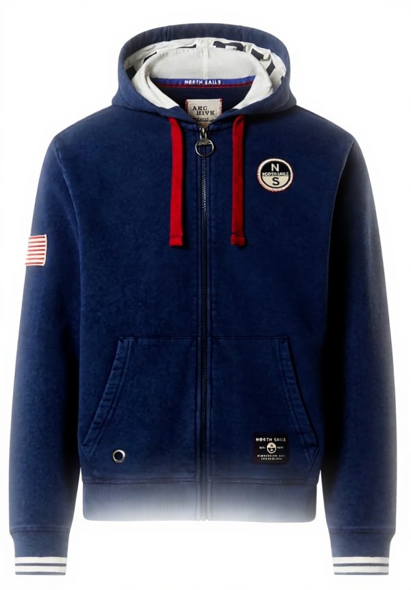 NORTH SAILS Archiv-Sweatshirt Kapuzenpullover Bio-Baumwolle