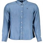 Lyocell Herrenhemd North Sails Blau Langarm Knopfverschluss