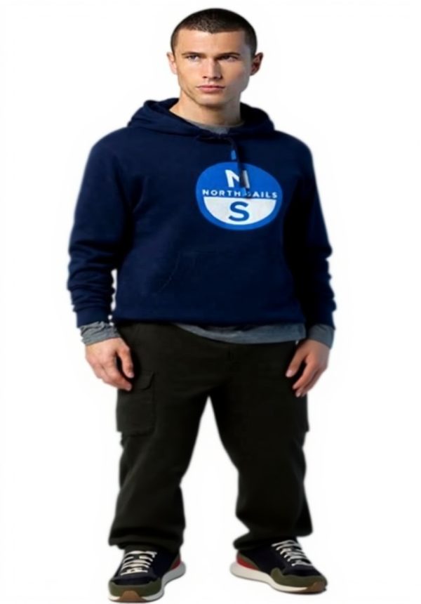 North Sails Graphic Hoodie Herren Marineblau Sweatshirt