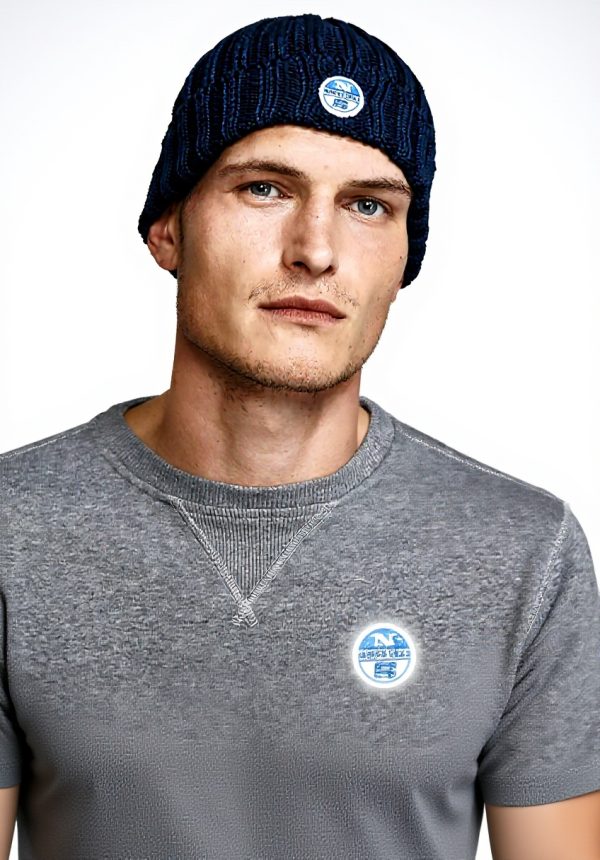 NORTH SAILS Herren Beanie recycelter Polyester Strickdesign
