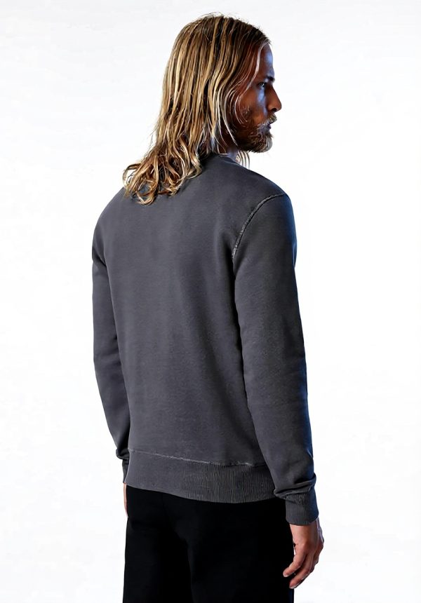 North Sails Herren Sweatshirt Grafik Design Asphalt