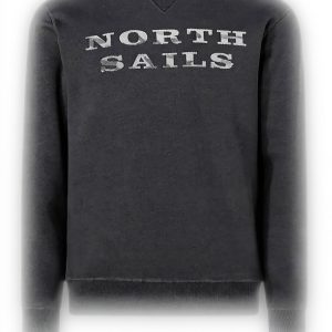 North Sails Herren Sweatshirt Grafik Design Asphalt