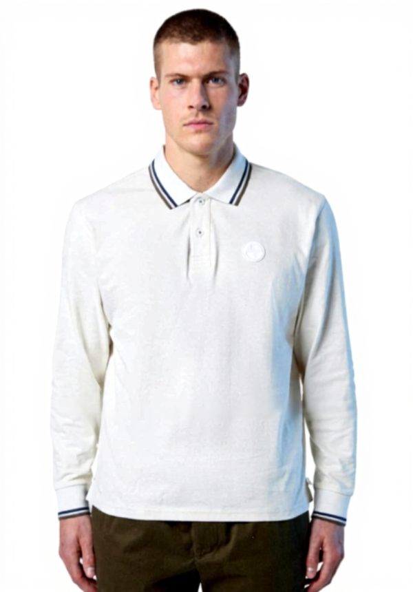North Sails Herren Poloshirt Langarm Baumwolle Blau