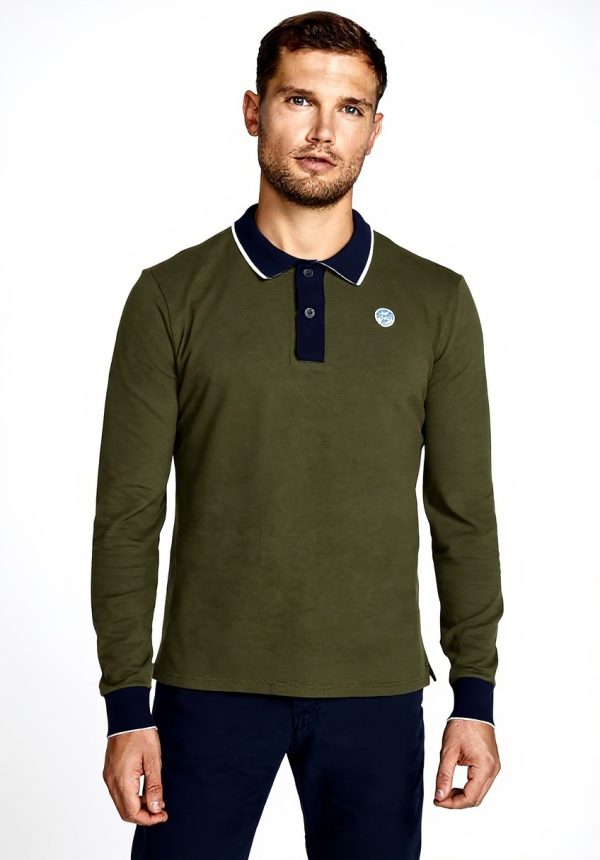 NORTH SAILS Herren Stretch-Polo-Hemd Baumwolle Traubenblatt