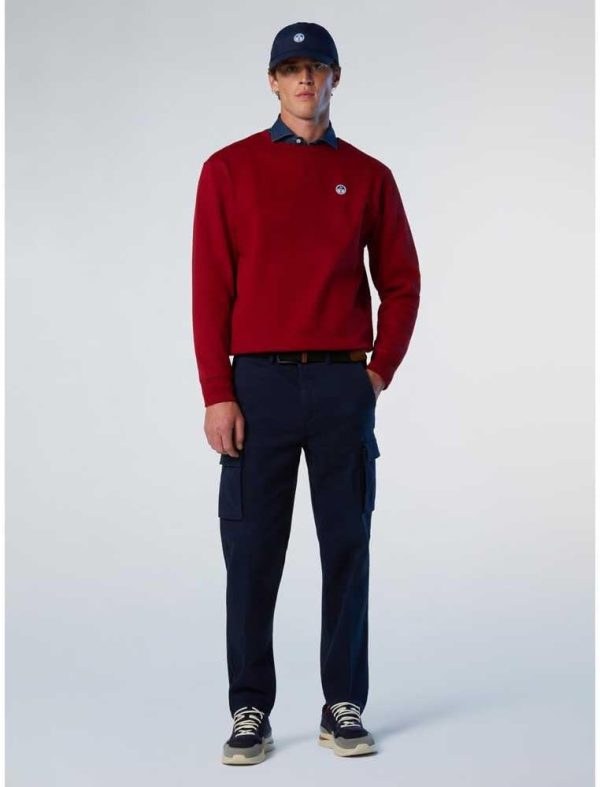 NORTH SAILS Logo Sweatshirt Herren Rot modisch bequem-5
