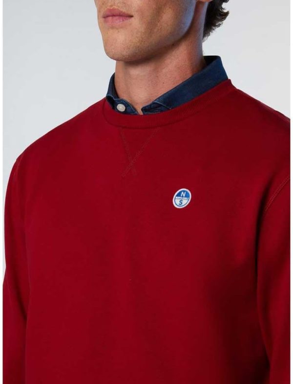 NORTH SAILS Logo Sweatshirt Herren Rot modisch bequem-4