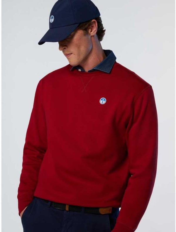 NORTH SAILS Logo Sweatshirt Herren Rot modisch bequem-3