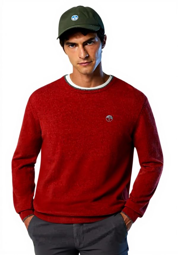 NORTH SAILS Pullover Rundhalsausschnitt gesticktes Logo