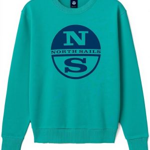 NORTH SAILS Herren Sweatshirt Baumwolle Maxi-Logo Emerald