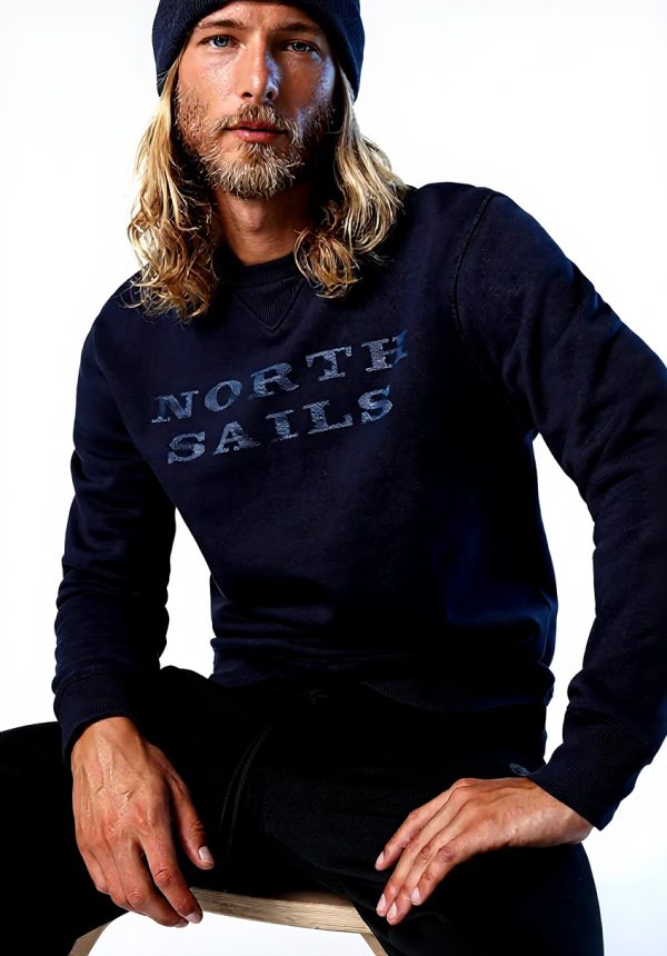 NORTH SAILS Herren Sweatshirt Marineblau mit Grafik