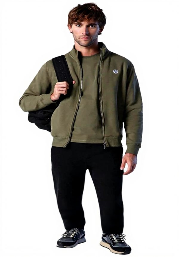 NORTH SAILS Herren Sweatshirt Full Zip Logo Ivy Green