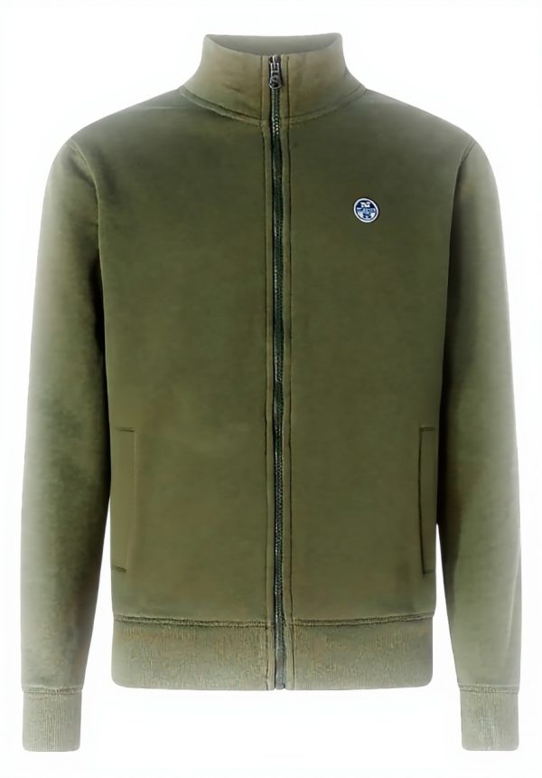 NORTH SAILS Herren Sweatshirt Full Zip Logo Ivy Green