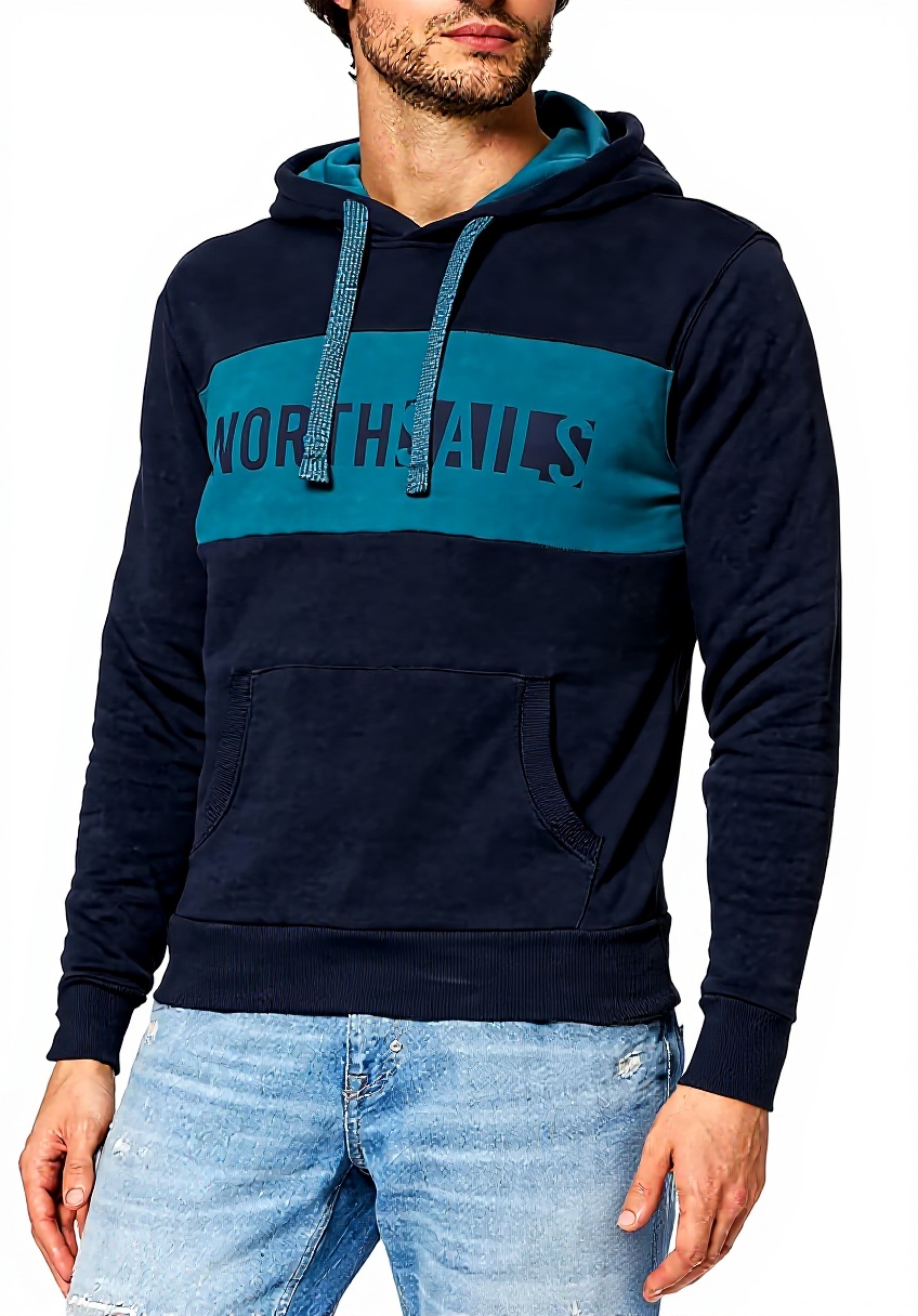 Kapuzenpullover Herren North Sails Bio-Baumwolle Graphic