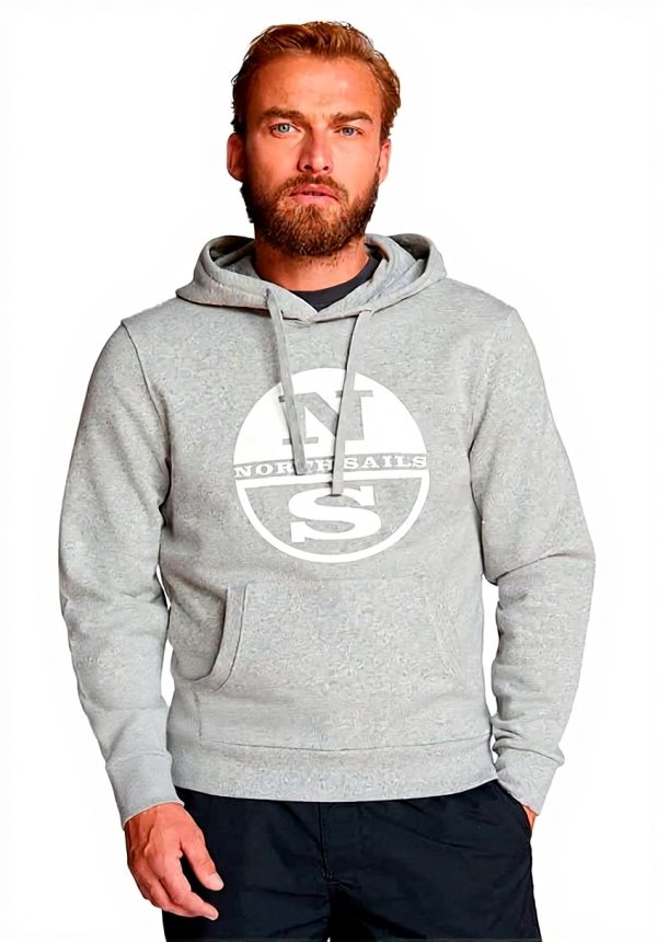 NORTH SAILS Herren Kapuzenpullover Baumwolle Grau Marineblau