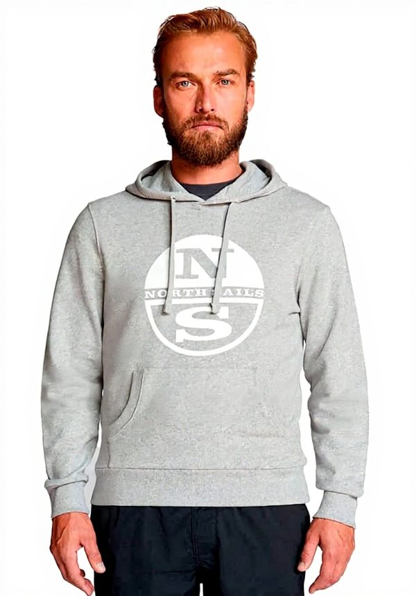 NORTH SAILS Herren Kapuzenpullover Baumwolle Grau Marineblau