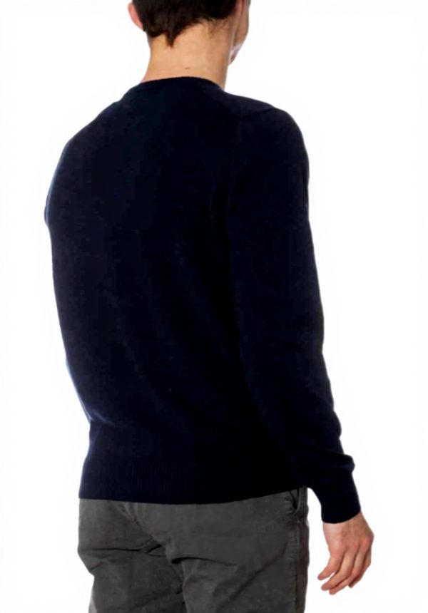 North Sails Herren Pullover blau Baumwolle V-Ausschnitt