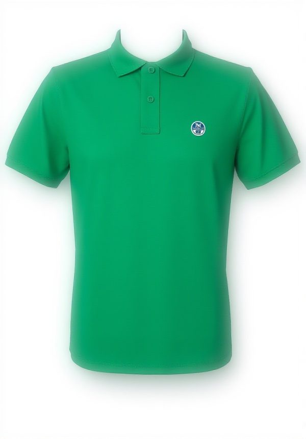 NORTH SAILS Herren Polohemd Logo Kurzarm Grün Turquoise