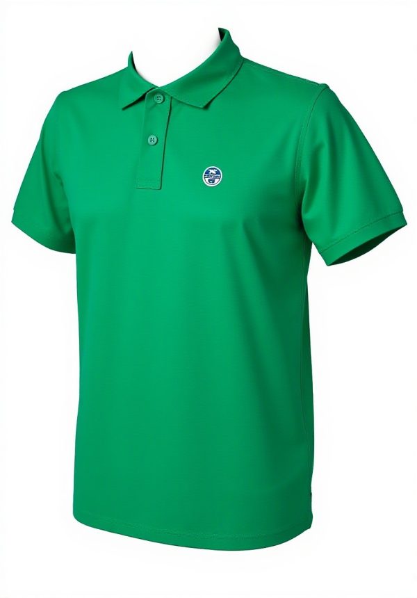 NORTH SAILS Herren Polohemd Logo Kurzarm Grün Turquoise