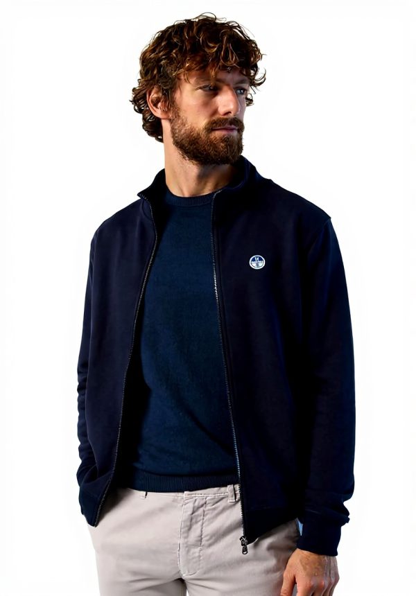 NORTH SAILS Herren Sweatshirt Reißverschluss Marineblau