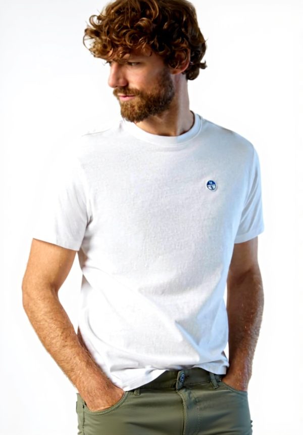 NORTH SAILS Herren T-Shirt Bio-Baumwolle Weiß 4XL