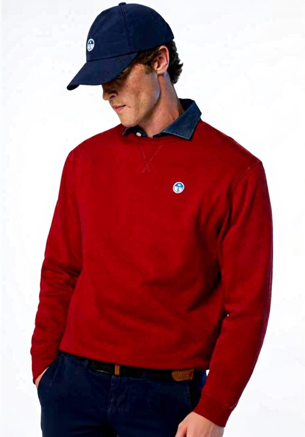 NORTH SAILS Logo Sweatshirt M Herren Hoodie Rot