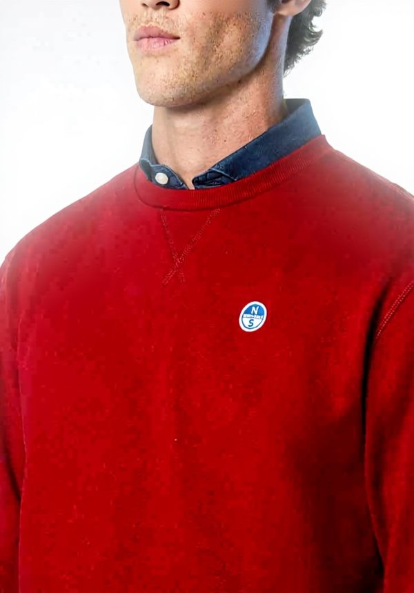 NORTH SAILS Logo Sweatshirt M Herren Hoodie Rot