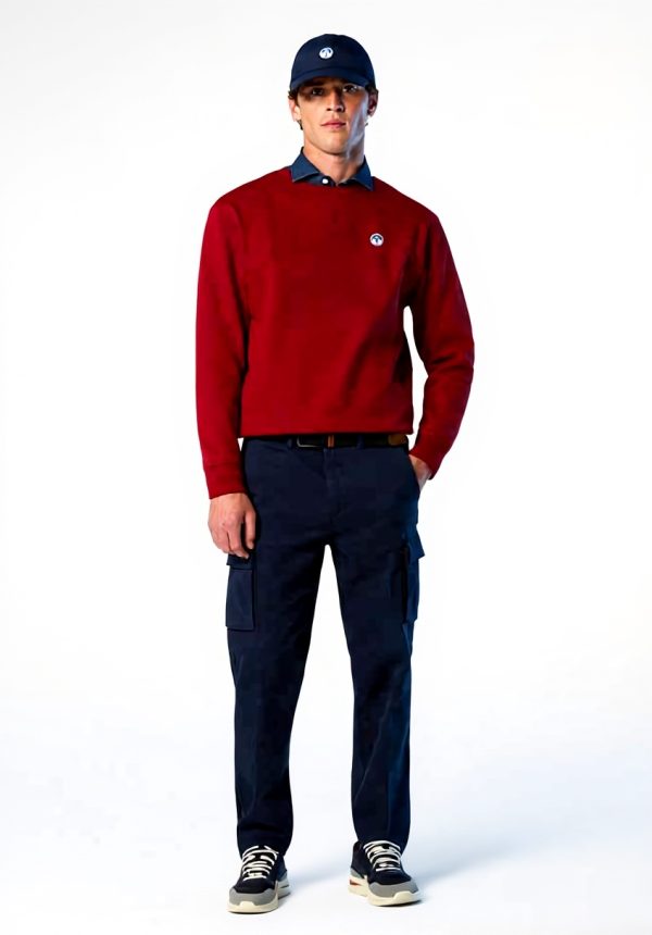 NORTH SAILS Logo Sweatshirt M Herren Hoodie Rot