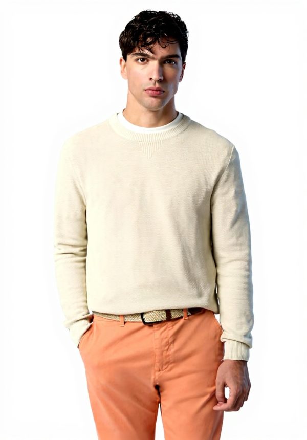 North Sails Sweatshirt Beige Baumwolle Herren Freizeit