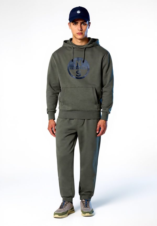 NORTH SAILS Hoodie Herren Baumwolle Grau Big Logo 691094