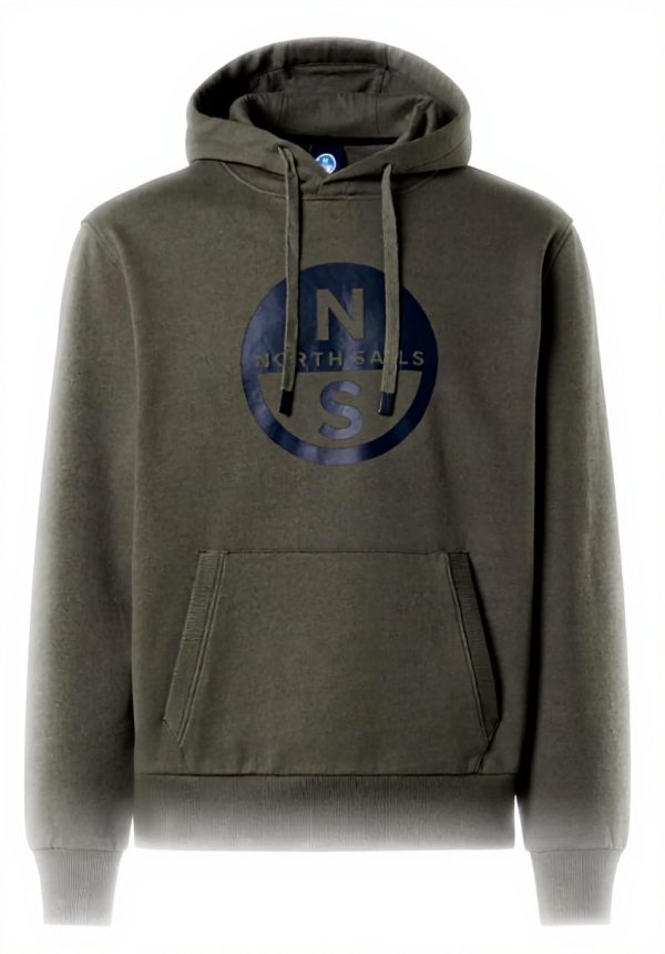NORTH SAILS Hoodie Herren Baumwolle Grau Big Logo 691094