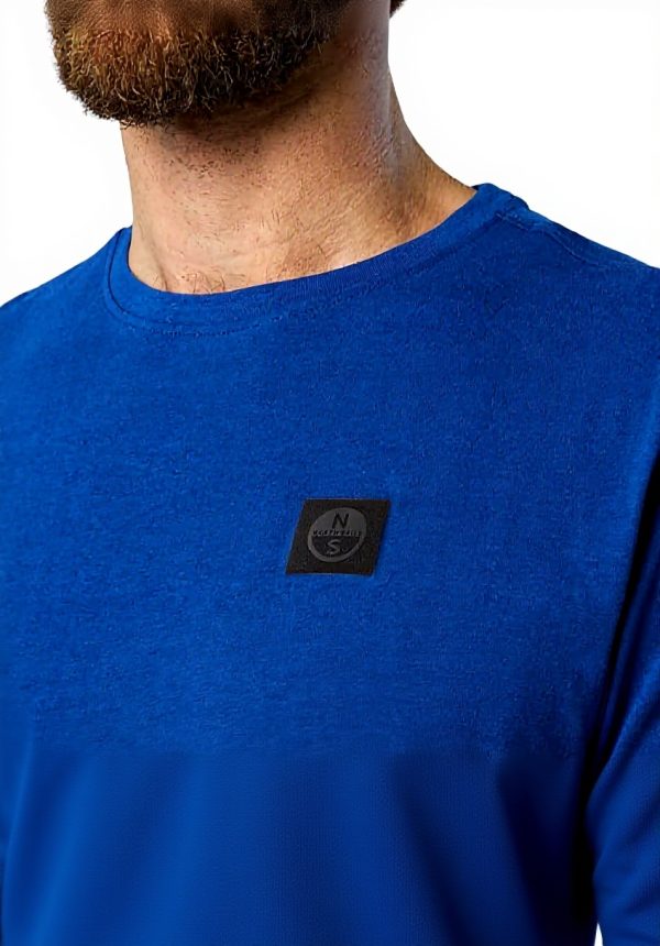 NORTH SAILS Bio-Baumwoll-T-Shirt Herren Surf Blue Größen