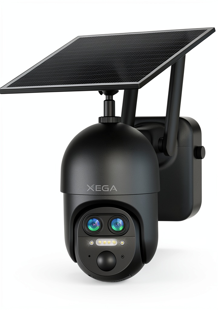 XEGA 4G Solarkamera im Außenbereich montiert