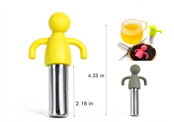 Teesieb Edelstahl lustig wiederverwendbar Teefilter für-1