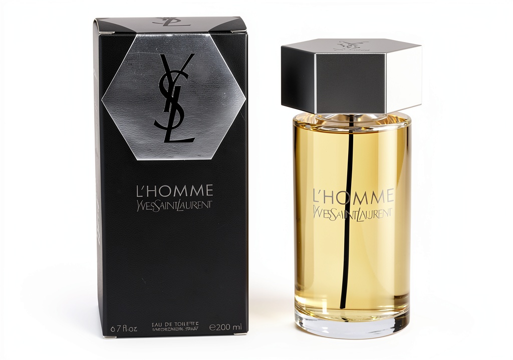 Yves Saint Laurent L'homme Eau de Toilette Spray auf einem eleganten Tisch