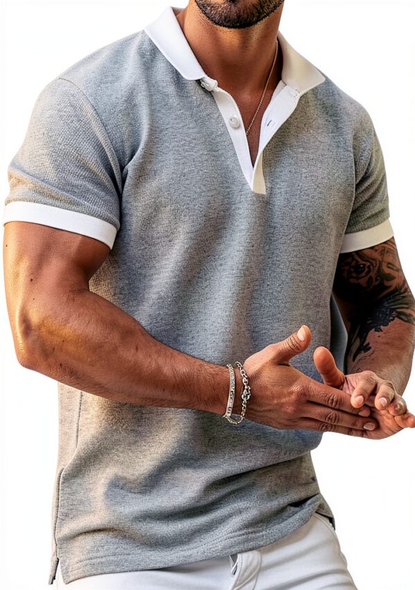 Herren Polo T-Shirt Basic Design Mehrfarbig Urban Streetwear-0