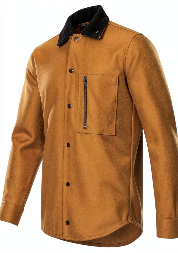 Rock Creek Herren Hemd Übergangsjacke Teddyfellkragen-1