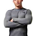 The North Face Herren Langarm Shirt XL Medgrey H/Black-0
