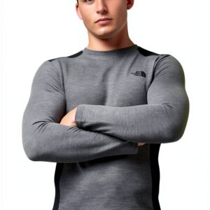 The North Face Herren Langarm Shirt XL Medgrey H/Black-0