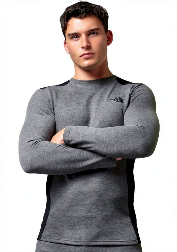 The North Face Herren Langarm Shirt XL Medgrey H/Black-0