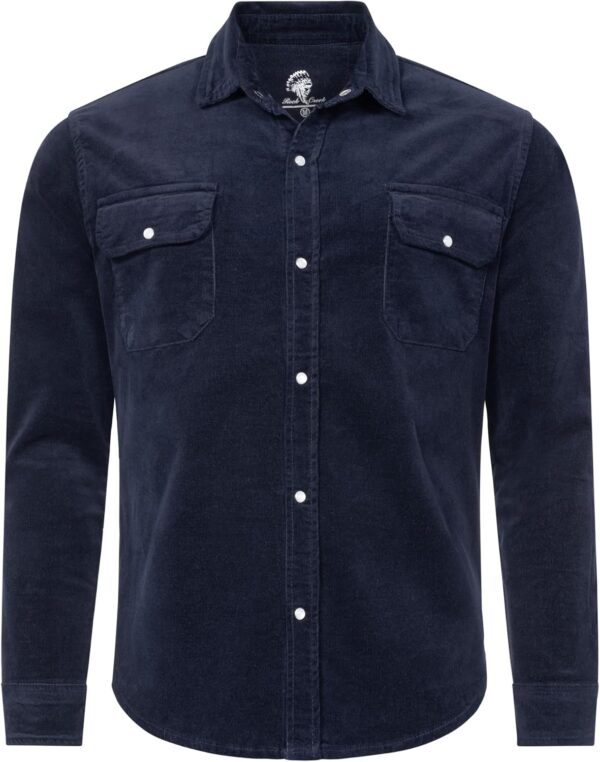 Herren Cordhemd Rock Creek Baumwolle Elasthan Kentkragen-0