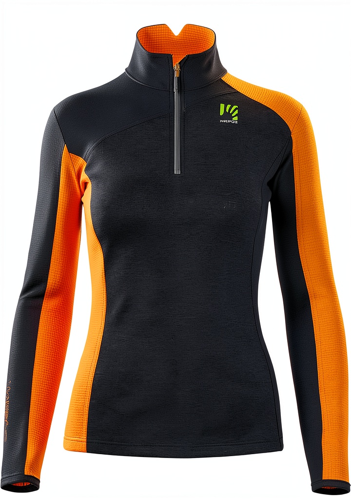 KARPOS Damen Fleecejacke Thermo leicht Outdoor in Aktion beim Winterwandern im Wald