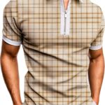 Herren Polo T-Shirt Basic Design Schwarz Weiß Grau Khaki-0