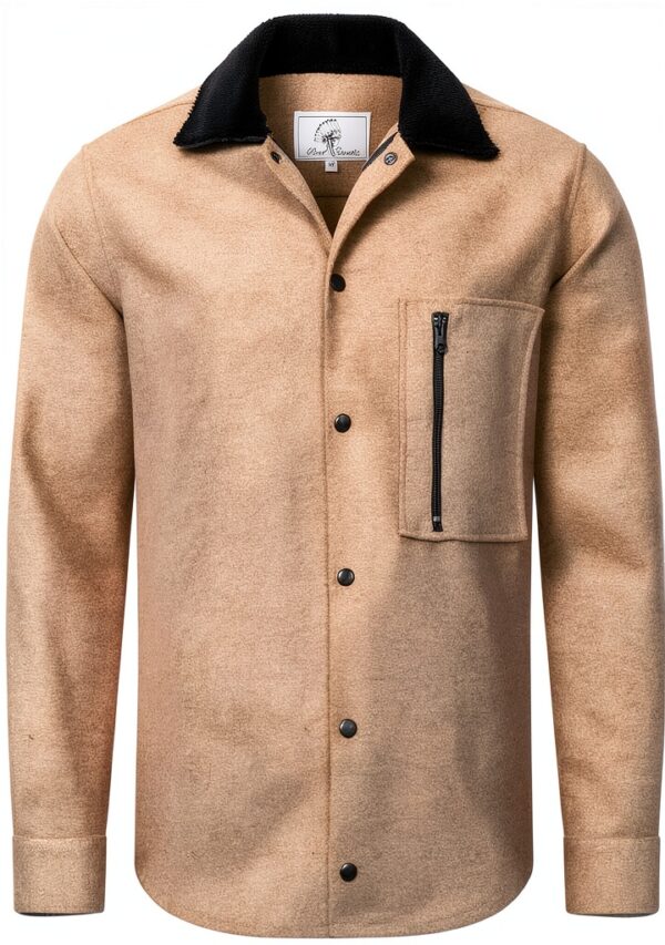 Rock Creek Herren Hemd Übergangsjacke Teddyfellkragen-0