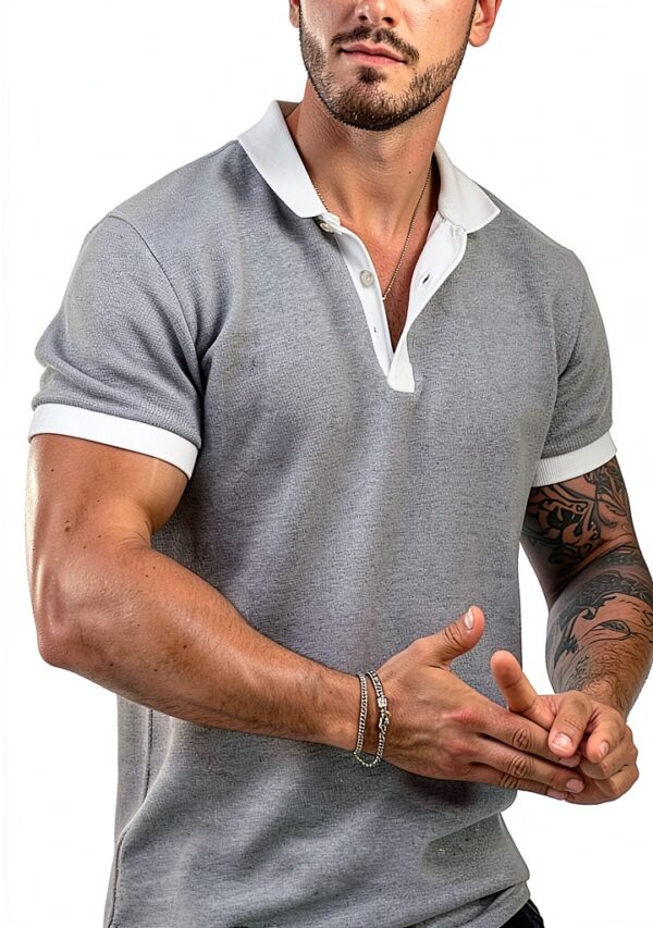 Herren Polo T-Shirt Basic Design Mehrfarbig Urban Streetwear-3