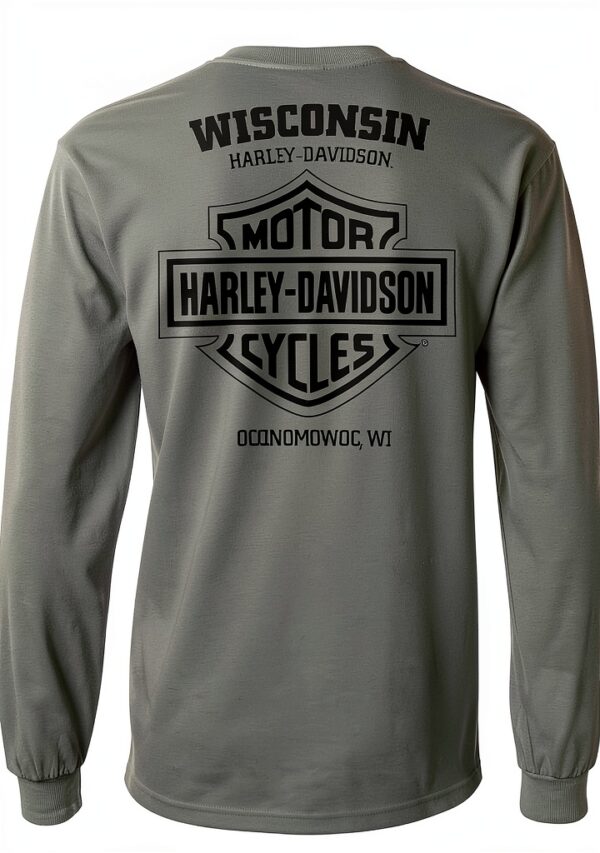 Harley-Davidson T-Shirt 100% Baumwolle Kohlengrau-1