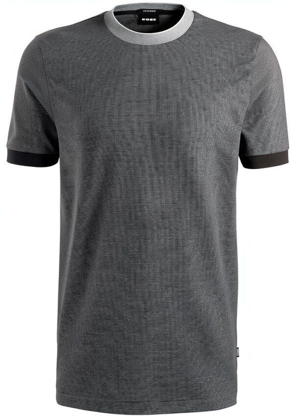 Herren Kurzarmshirt BOSS Slim Fit Hellbeige-0