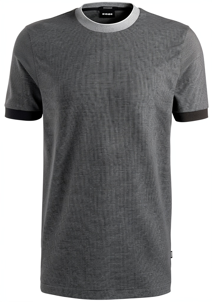 Herren Kurzarmshirt BOSS in Hellbeige und Dunkelblau
